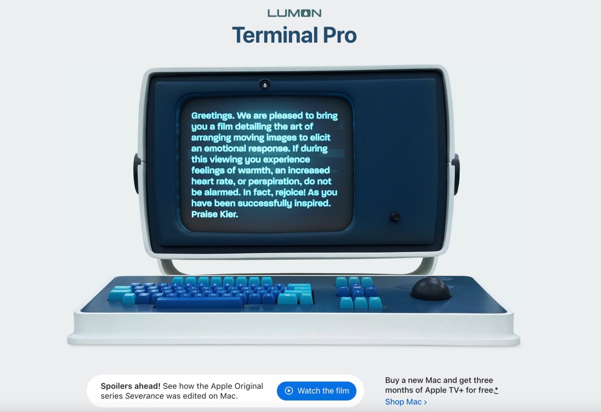 The Lumon Terminal Pro computer pops up on Apple’s website